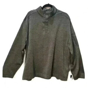 Greg Norman Pocket Patch Pullover Partial‎ Button Front Size XXL